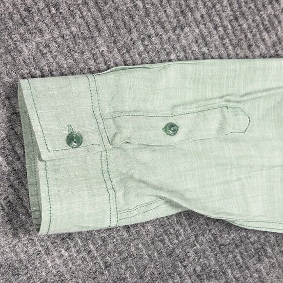 Mossimo Supply Button Down Shirt Mens Large Green Long Sleeve Cotton  Casual - Picture 11 of 12
